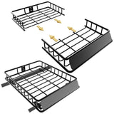 51"x36"x5" Roof Rack,Heavy Duty Rooftop Cargo Carrier,Roof Basket Waterproof Bag,Elastic Net 60733692