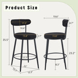 Fashionable and Comfortable - Two Sets of Ergonomic High Legged Bar Chairs, With Black Breathable W1151P279689