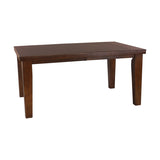 Dark Oak Finish Rectangular 1pc Dining Table with Self-Storing Extension Leaf Wooden Simple Dining B01156367