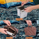 Foldable Camping Wood Burning Stove with Grill, Camp Stove Collapsible Backpacking Survival Stove 23320873