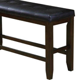 ZUN Black and Espresso Counter Height Bench B062P191070