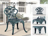 3 PCS Outdoor Set, All-Weather Cast Aluminum Rose Table and Chairs Set of 2, Patio 63577994
