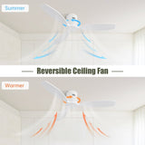 ZUN 52 Inch Indoor Wooden Ceiling Fan With 3 Solid Wood Blades Remote Control Reversible DC Motor W934P146082