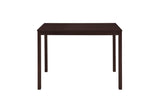 ZUN 5pc Dining Set Brown Finish Dining Table and 4 Chairs, MDF and Solid Wood, Dining Kitchen Set B011P220222