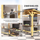 Grill Gazebo Wooden BBQ Grill Gazebo 41143228