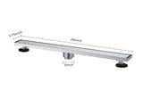 28 Inch Linear Shower Drain with 2-in-1 Flat & Tile Insert Removable Cover, 304 Stainless Steel with 34965865
