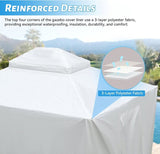 12'x12' Gazebo Cover for Hardtop Gazebos, Outdoor Universal Winter Gazebo Cover with Sidewalls and W1859P226063