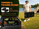 Foldable Outdoor Grill Prep Table with Stainless Steel Tabletop, Galvanized Steel Frame Multi 23873836