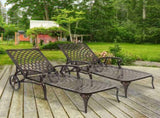 193*64.5*93cm Backrest Adjustable Courtyard Cast Aluminum Lying Bed Bronze 01637540