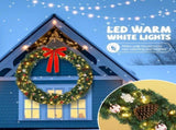 60in 220 Lights 600 Branches PVC Bow Decoration Garland Garden Garland Decoration Green 43730190