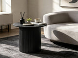 Minimalist Round Pedestal Side Table, Space-Saving Stable Nightstand with Rounded Edges & Anti-Slip 69162999