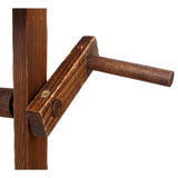 Rustic Wooden Wishing Well Planter Outdoor Home Dcor for Patio, Garden, Yard w/Hanging Bucket ,20in W465P215368