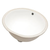 19"x16" Oval Shape Undermount Bathroom Sink Modern Pure White Porcelain Ceramic Lavatory Vanity Sink W122552091