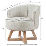 Swivel with cross-shaped wooden base,Lounge with solid wood legs, 360&degfreely Swivel W2186P166256