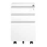 ZUN 3 Drawer Mobile File Cabinet with Lock,Metal Filing Cabinets for Home Office Organizer 17334146