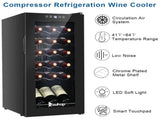 American Standard JC-53 AC 115V /60Hz 18Bottle/1.8Cu.Ft/52L/ Compressor Wine Cabinet Black 07940090