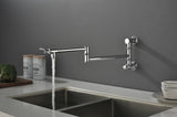 Wall mounted Filler Faucet, Modern Brass Filler Two-Attachment Wall Mount Folding Kitchen W2287P184402