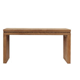 Convenience Concepts Natural Wood Console Table/Desk with Real Wood Beads Decoration W2729P198988
