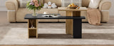 U-Can Set of 2 Nesting Coffees Farmhouse,Rectangle Coffee Living Room,Wood Finish Coffee N724P294661B