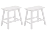 2pcs Pine Wood Saddle Seat Bar Stool White 53405809