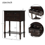 ZUN Narrow Console Table, Slim Sofa Table with Three Storage Drawers and Bottom Shelf for Living Room, 80676725