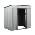 ZUN 4 x 6 Ft Outdoor Storage Shed, Patio Steel Metal Shed w/Lockable Sliding Doors, Vents, House for W2181P156873