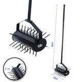 Rolling manual lawn aerator, Home aerator lawn tool pusher, 58-inch handle push lawn aerator for 77255372