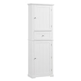 ZUN Tall Bathroom Storage Cabinet, Freestanding Storage Cabinet with Drawer and Adjustable Shelf, MDF 49560889