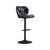 ZUN Faux Leather Swivel Bar Stools set of 2, Adjutable Height Metal Frame, Black 14483545