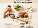 Electric Heated Ice Cream Scoop, Fast Heating, Rechargeable with LED Monitor, Waterproof Stainless 05467295
