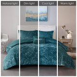 Twin/Twin XL Velvet Comforter Set with Throw Pillow B03595931