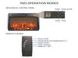 26 inch electric fireplace insert, ultra thin heater log set & realistic flame, remote control 51625515