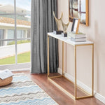 ZUN Console Tables for Entryway, Faux Marble Sofa Tables, Entryway Table for Living Room, Gold Entrance 69923296