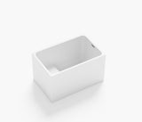 43" Acrylic Freestanding Bathtub with seat Spacious rectangle Shape, Gloss White Finish, Chrome W1675P225124