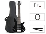 Full Size GIB 6 String H-H Pickup Electric Bass Guitar Bag Strap Pick 43681699