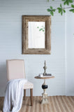 30x2x39" Rectangle Wall Accent Mirror with Distressed Wood Frame W2078P154685
