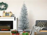 6-foot silver Christmas tree with bracket 07625366
