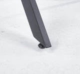 Dining Table with cross metal leg and tempered glass,Modern Space Saving Kitchen Table for Living W234P278089