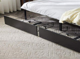 Twin Over Twin Convertible Bunk Bed with 2 Storage Drawers, Metal Bunk Bed Can be 03534327