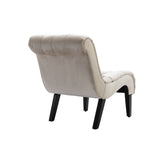 COOLMORE Modern Velvet Armless Accent Living Room Chair / Leisure Chair,Upholstered Fabric Button W39550129