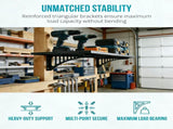4 Pack Garage Wall Shelving Heavy Duty - 1.4 x 4 Foot Wall Mounted Storage Shelves with Built-in W5072P469263