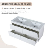 48 Inch Bathroom Vanity With Dual Sink, Resin Sink, 4 Soft Close Drawers, 48x18 W999P192264