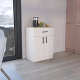 Mayorca Multistorage Pantry Cabinet, One Drawer, Two Interior Shelves Ivory - Natural Oak B070P242484