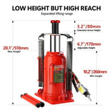 ZUN 20 Ton Air Hydraulic Bottle Jack, with Manual Hand Pump Used for The Maintenance of Automobiles, W1239124007