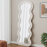 Flannel Full Length Wave Floor Mirror for Bedroom living room Hanging or Against The Wall 96373309