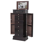 ZUN Jewelry Armoire with Mirror, 8 Drawers & 16 Necklace Hooks, 2 Side Swing Doors 62583884