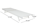 Outdoor Chaise Lounge Set of 2, 5-Position Adjustable Backrest, White Steel Frame with Textilence N770P395917K