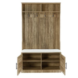 Wood Coat Rack, Storage Shoe Cabinet, with Clothes Hook, with Sponge Pad Product, Multiple Storage 03980719