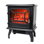 ZUN SF507-17 17 inch 1400w Freestanding Fireplace Fake Wood/Single Color/Heating Wire/A Rocker Flame 86300249