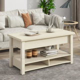 ZUN Lift Top Coffee Table, Multi-Functional Coffee Table with Open Shelves, Modern Lift 96345924